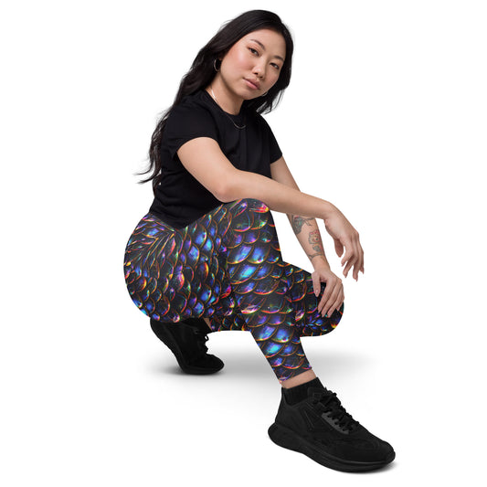 'Dragonkin' Crossover leggings with pockets